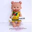 mod.48 Pepote PEPOTES 28cm Bambola Profumata Mini Reborn con Ciuccio