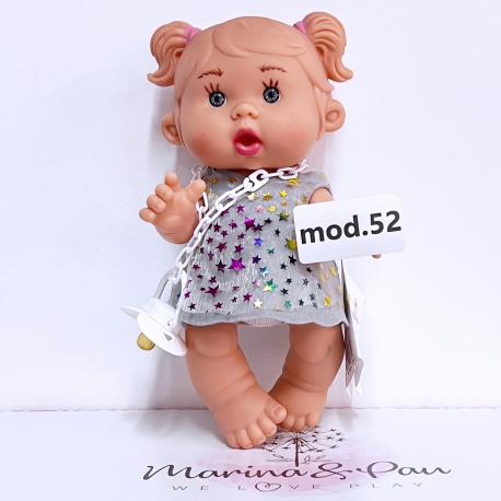 mod.51 NINES D'ONIL PEPOTES 28cm Bambola Profumata Mini Neonato con Ciuccio Gioco Collezione