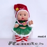 Natale mod. 4 Pepote PEPOTES 28cm Bambola Profumata Mini Reborn