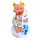 Pepote Summer PEPOTES 28cm Vinyl Scented Doll with Surfboard Reborn