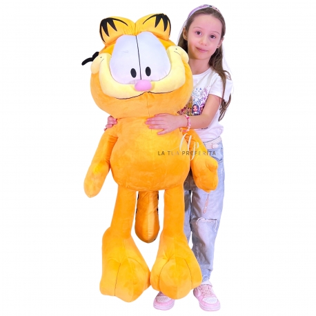 Garfield Cuore Peluche 100 cm Gigante XXL Gatto Pigro Originale Film " Una missione gustosa"
