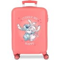 Stitch Cuddle Me Cabin Suitcase 50cm ABS Rigid Trolley Children Boys Hand Luggage 4 Wheels