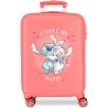 Stitch Cabin Suitcase 55cm ABS Rigid Trolley Children Boys Hand Luggage 4 Wheels