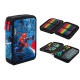 Spiderman Nero Set Zaino Trolley Grande Astuccio 2zip Scuola Elementare Bambino