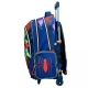 Spiderman Nero Set Zaino Trolley Grande Astuccio 2zip Scuola Elementare Bambino