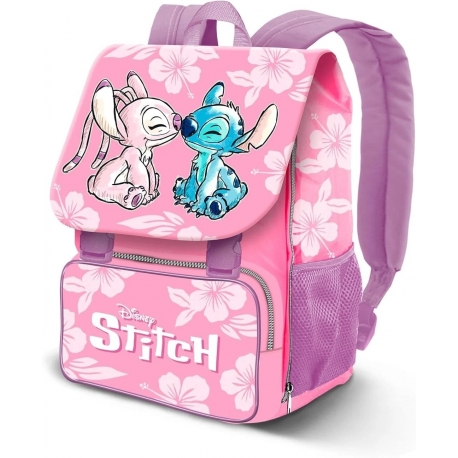 Disney Stitch e Angel Grande Zaino Estensibile 45x30cm Scuola Elementare Bambina