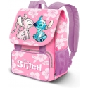 Disney Stitch e Angel Rosa Grande Zaino Estensibile 45x30cm Scuola Elementare Bambina