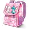 Disney Stitch e Angel Rosa Grande Zaino Estensibile 45x30cm Scuola Elementare Bambina