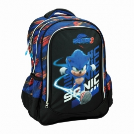 Sonic 2 The Hedgehog Large Backpack 44x30x18cm Elementary School Boy Child