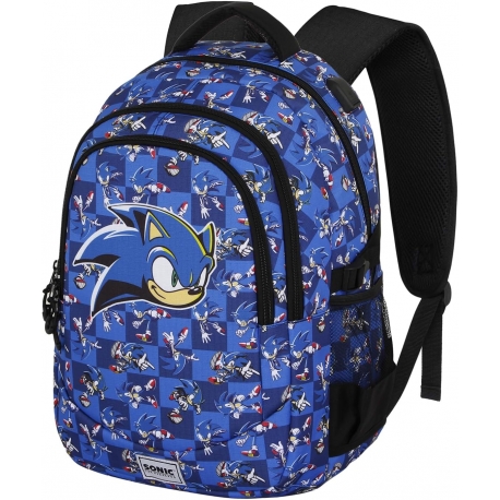 Sonic 2 Zaino Scuola Elementare Media Campeggio Ragazzo Grande 44x34x20cm