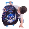 Sonic Prime Grande Zaino Trolley con Ruote Scuola Elementare Bambino Ragazzo