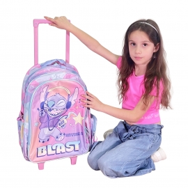 Disney Stitch Set Backpack Trolley Large Elementary School