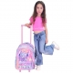 Disney Stitch Set Backpack Trolley Large Elementary School