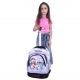Disney Stitch Frog Large Backpack With Wheels Trolley GTS 33 Liters Girl School