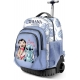 Disney Stitch Frog Large Backpack With Wheels Trolley GTS 33 Liters Girl School