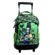 Minecraft Grande Zaino Trolley con Ruote Scuola Elementare Bambino Ragazzo