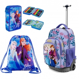 Disney Frozen Grande Zaino Con Ruote Trolley GTS 33Litri Ragazza Scuola