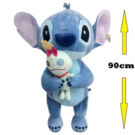 Stitch e Scrumpy 90cm Peluche XXL Gigante Disney Lilo & Stitch Bambini