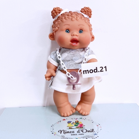 mod.20 NINES D'ONIL PEPOTES 28cm Bambola Profumata Mini Neonato con Ciuccio Gioco Collezione