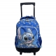 Stitch and Angel Large Trolley Backpack with Wheels for Elementary School Girls