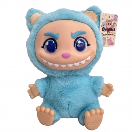 Onikuma Coffee - Beige Bambola Peluche 25cm Mostriciattolo Seduto viso PVC