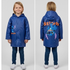 Stitch Giacca Parapioggia Impermeabile da 3-8anni Bambina Bambino Poncho