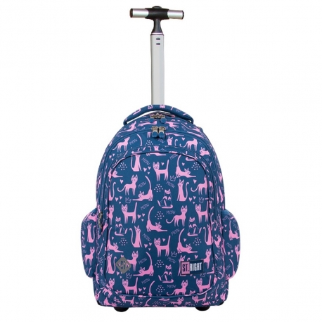 ST.Right Night Cats Zaino Trolley Grande 30litri Scuola Elementare Media Ragazza