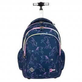 St.Right Sky Unicorn Backpack Trolley School Trolley for Girl