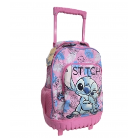 Disney Stitch Large Trolley Backpack with Wheels for Elementary School Girls