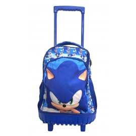 Sonic Large Backpack With Wheels Trolley 30 liters Boys School