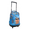 Capybara Blu Large Trolley Backpack with Wheels for Elementary School Girls