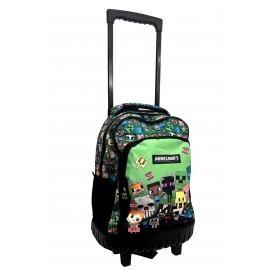 Minecraft Grande Zaino Con Ruote Trolley 30 litri Ragazzi ScuolaScuola