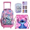 Disney Stitch Set Grande Zaino Trolley con Ruote Scuola Elementare Ragazza M/C