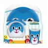 Gattino set 3pezzi colazione pranzo merenda set breakfast bambini piatto 