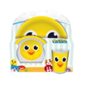 Chick Pulcino set 3pezzi colazione pranzo merenda set breakfast bambini piatto 