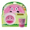 Hippo set 3pezzi colazione pranzo merenda set breakfast bambini piatto 