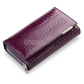 shiny wallet Jennifer Jones Woman Purse genuine leather 12 cards cards