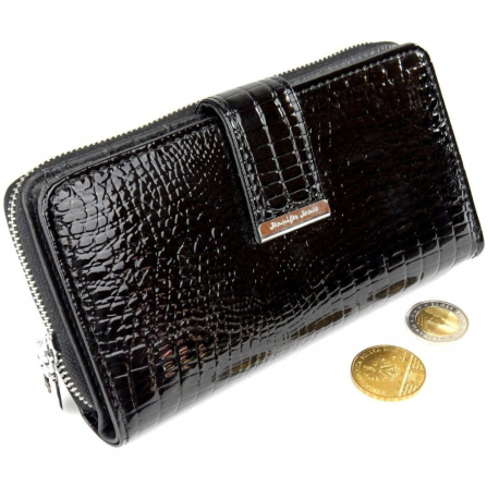 shiny wallet Jennifer Jones Woman Purse genuine leather 12 cards cards