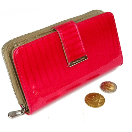 shiny wallet Jennifer Jones Woman Purse genuine leather 12 cards cards