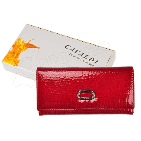 shiny wallet CAVALDI Woman Purse genuine leather 12 cards cards