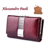shiny wallet Alessandro Paoli Woman Purse genuine leather 12 cards cards