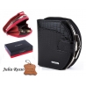 shiny wallet Horseshoe Julia Rosso Woman Purse genuine leather cards