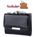 shiny wallet mini MONEY Jennifer Jones Woman Purse genuine leather cards