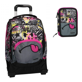 set school backpack Trolley Smyley World