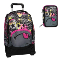 set school backpack Trolley Smyley World