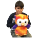 Large Plush Owl Eyes Glitter Multicolor 38cm