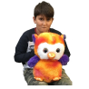 Grande Peluche Gufo Occhi Glitter Multicolore 38cm