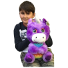 Large Unicorn Plush Multicolored Glitter Eyes 38cm