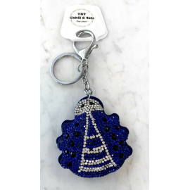 Coccinella piccolo Portachiavi,Morbido Ciondolo per Borsa o Zaino Blu scuro