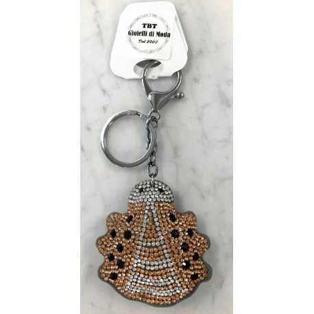 Small Ladybug Keychain, Soft Pendant for Bag or Backpack Light Blue